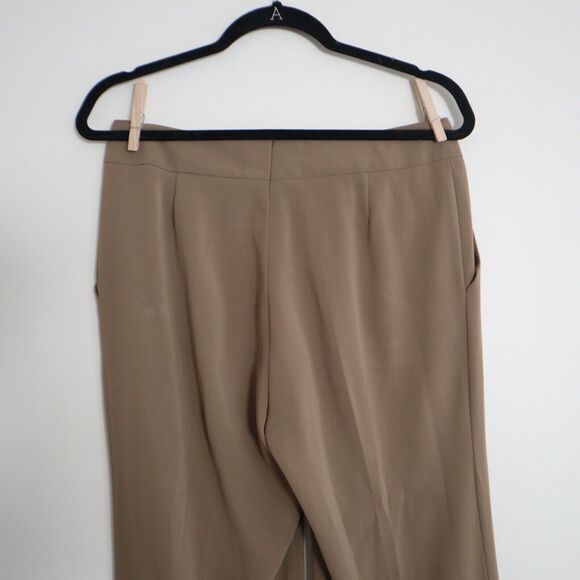 Escada Size 36 US S Talisa Trouser 'Antique Gold' Tan Wide Leg Pants - Picture 8 of 10